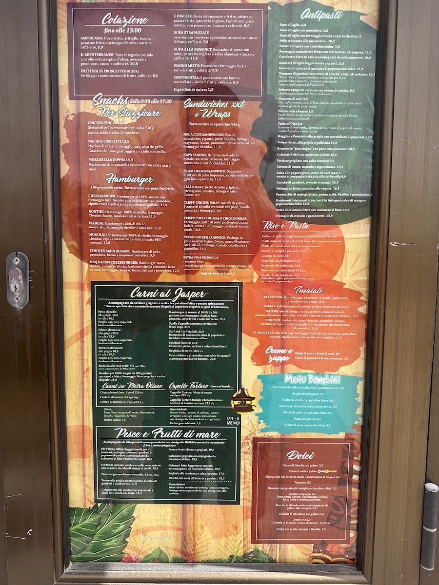 Waikiki Beach Club Photo Menu 1