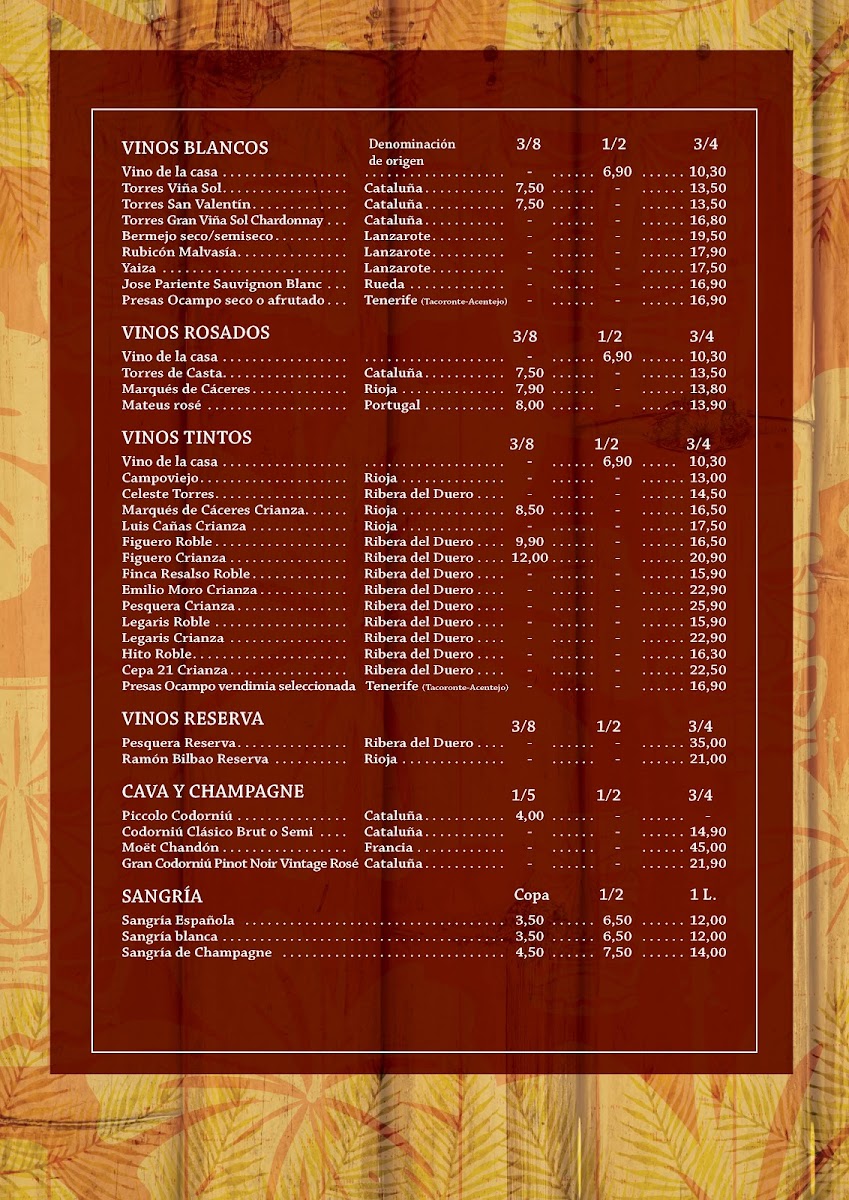Waikiki Beach Club Photo Menu 2
