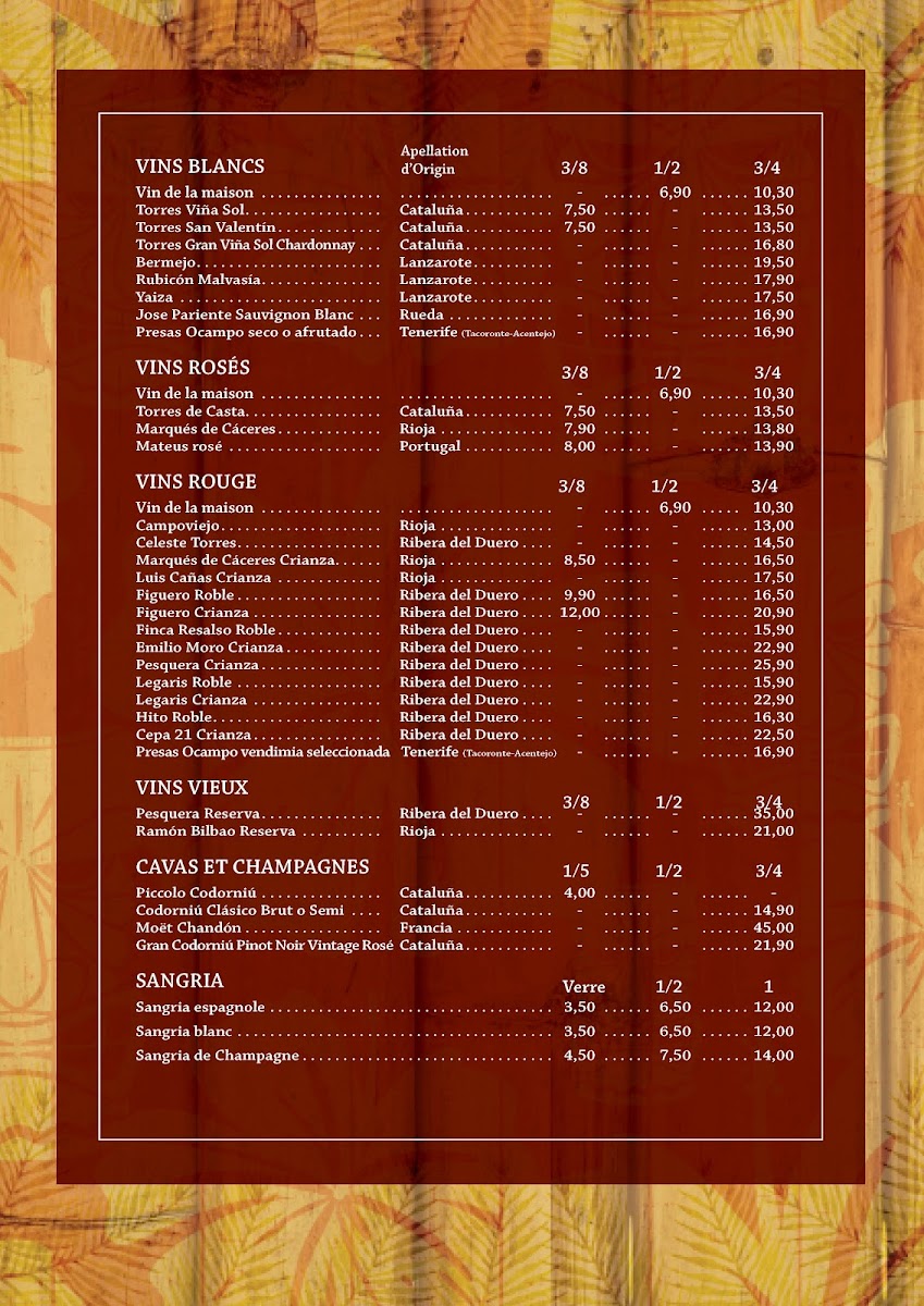 Waikiki Beach Club Photo Menu 3