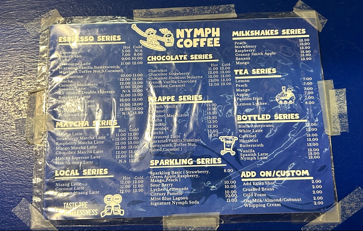 Nymph Coffee Photo Menu 1