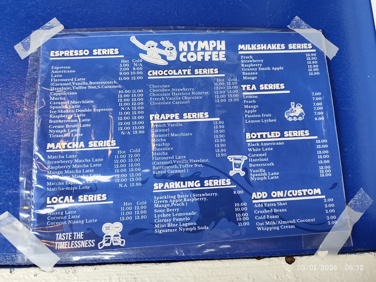Nymph Coffee Photo Menu 2