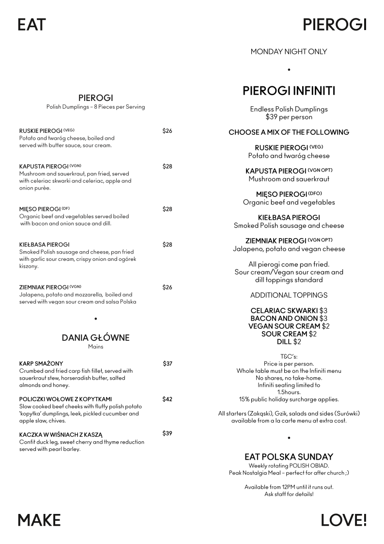 Eat Pierogi Make Love Photo Menu 3
