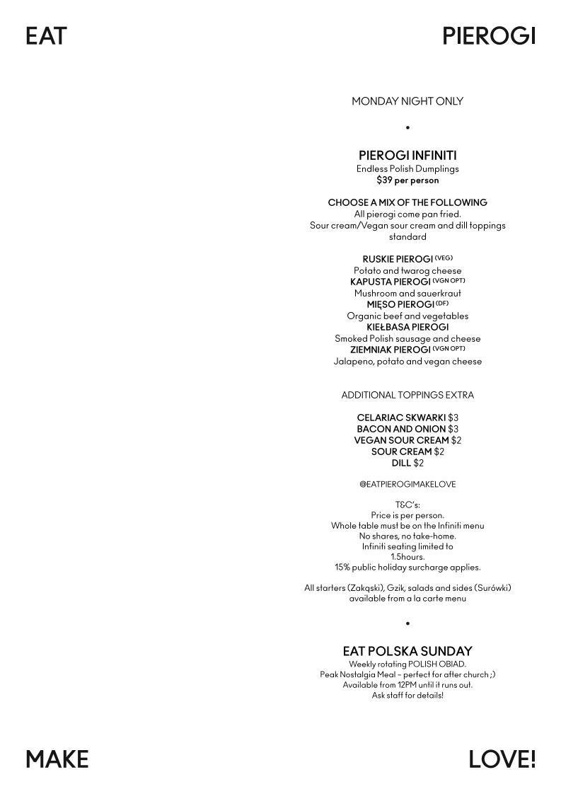 Eat Pierogi Make Love Photo Menu 8
