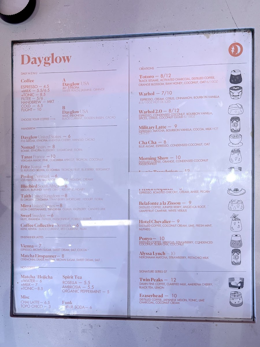 Dayglow Photo Menu 2