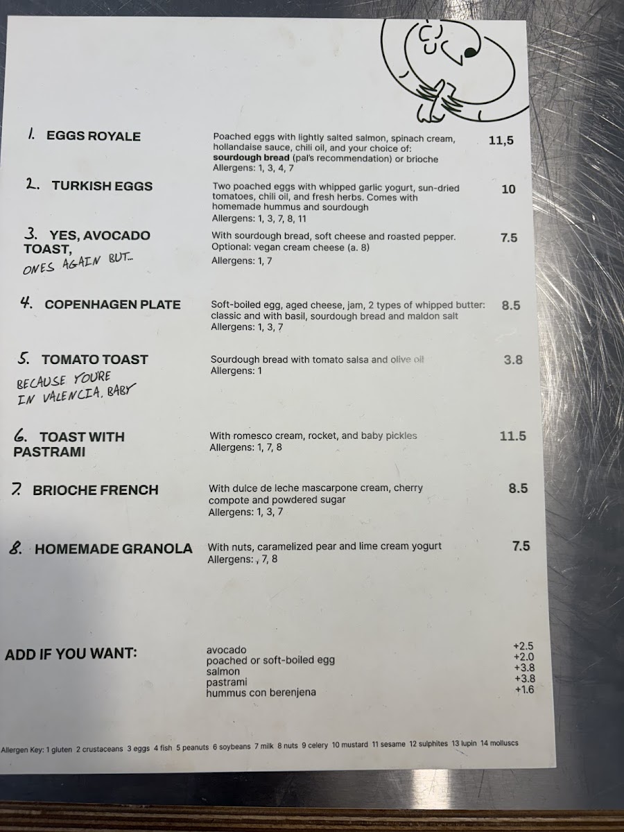 Pals cafe. Specialty coffee and breakfast Photo Menu 3