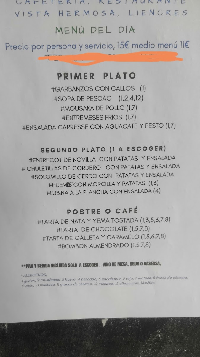Bar Vista Hermosa Photo Menu 1