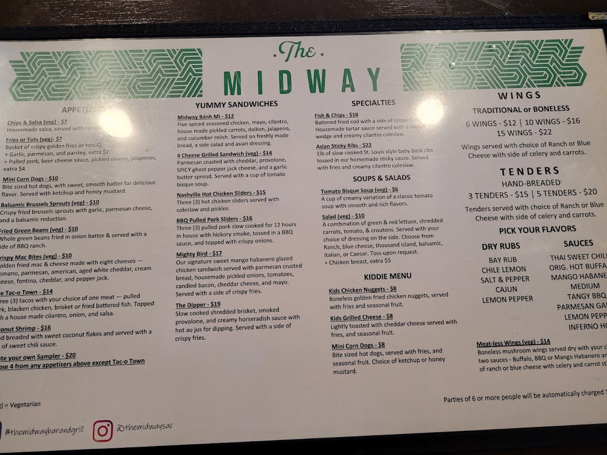 The Midway Photo Menu 3