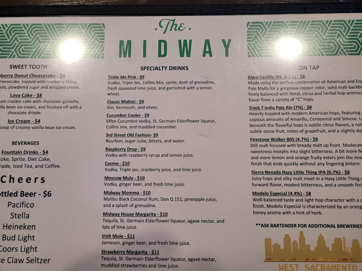 The Midway Photo Menu 4