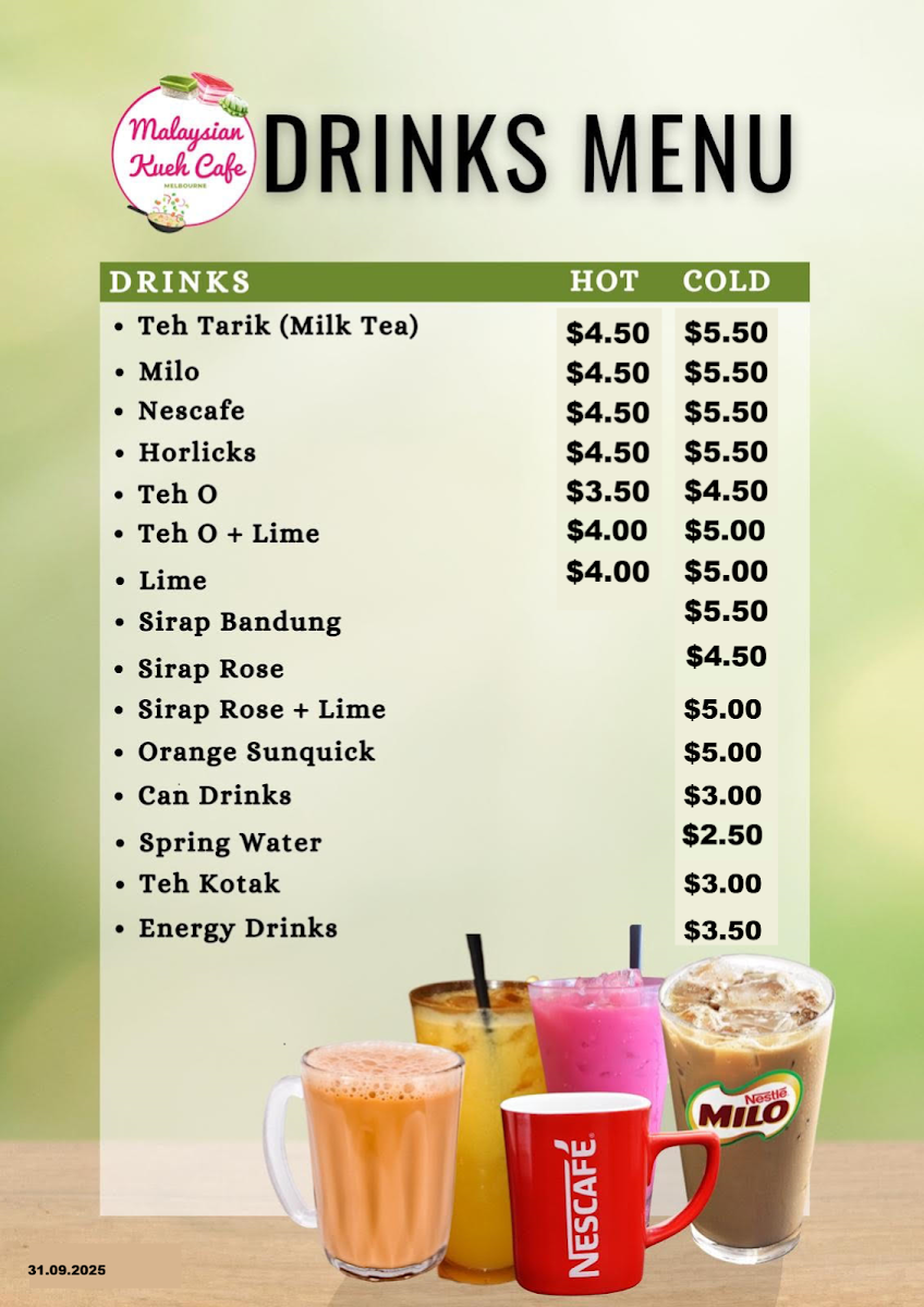 Malaysian Kueh Cafe Photo Menu 1