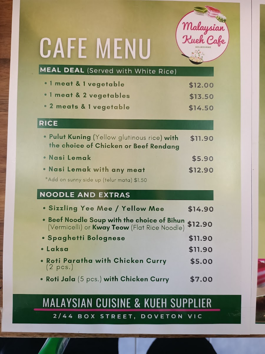 Malaysian Kueh Cafe Photo Menu 8