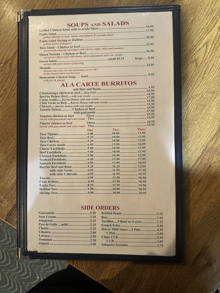 Los Arcos Mexican Restaurant Photo Menu 1