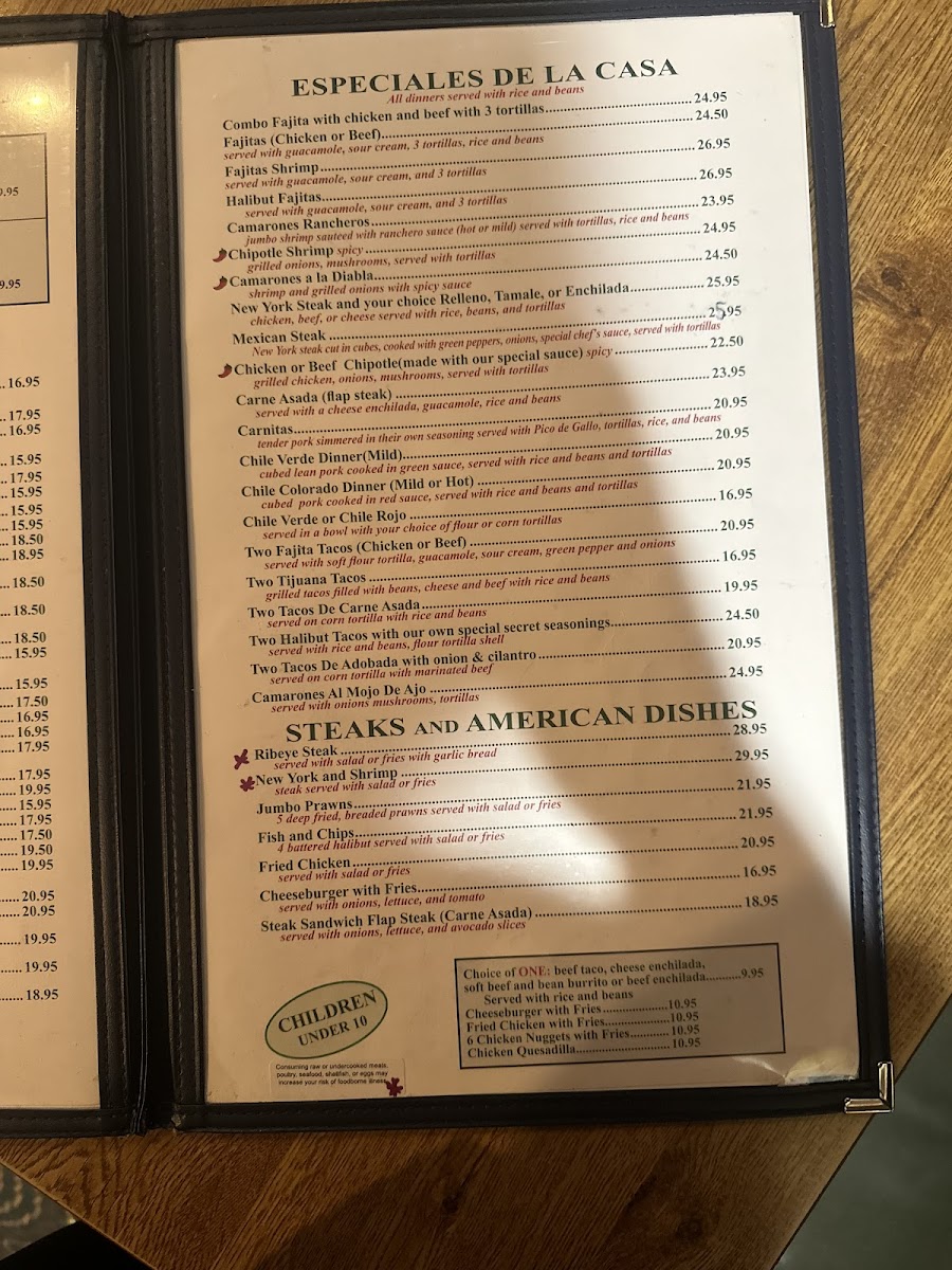 Los Arcos Mexican Restaurant Photo Menu 3