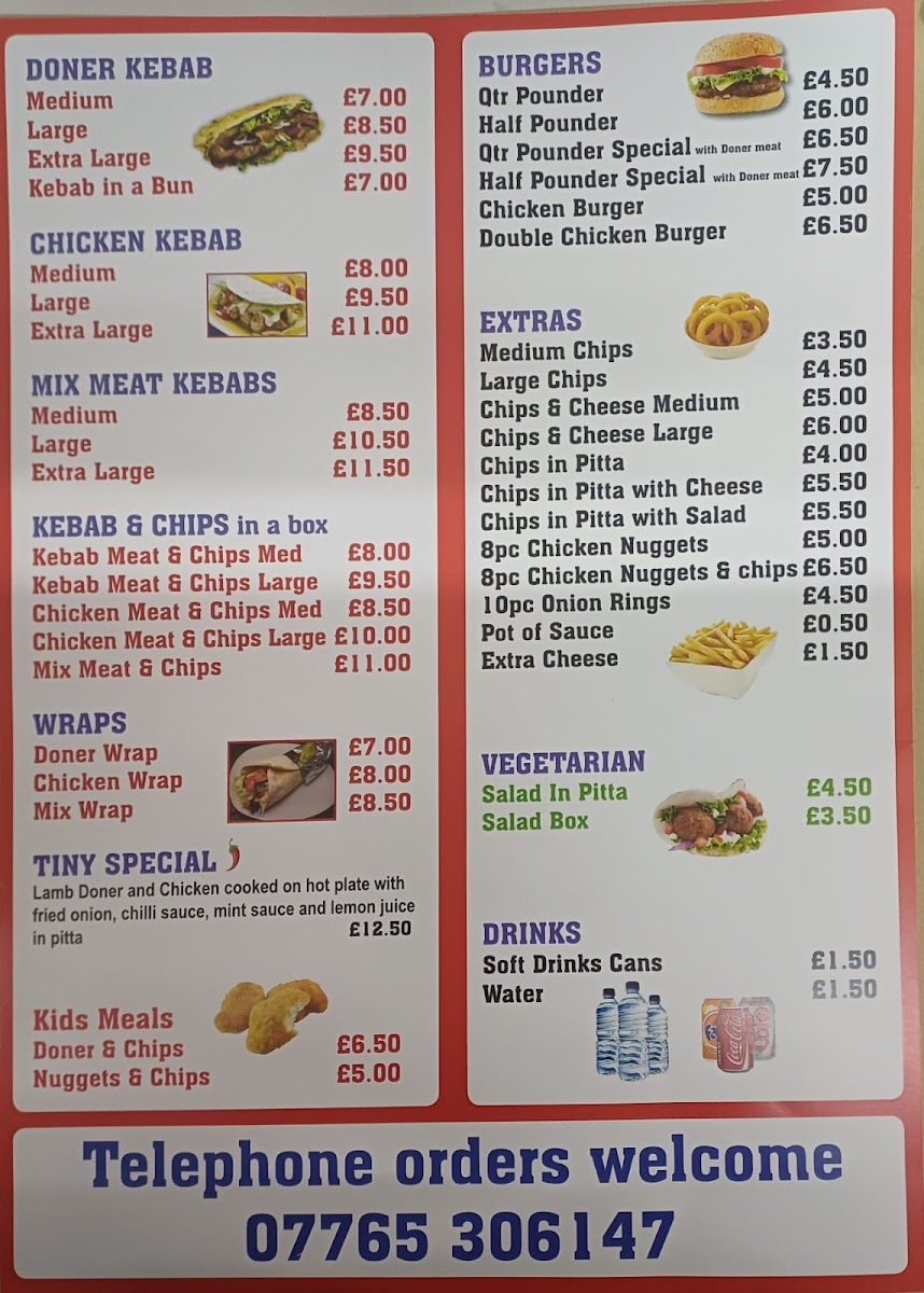 Peatmoor Kebab Van Photo Menu 1