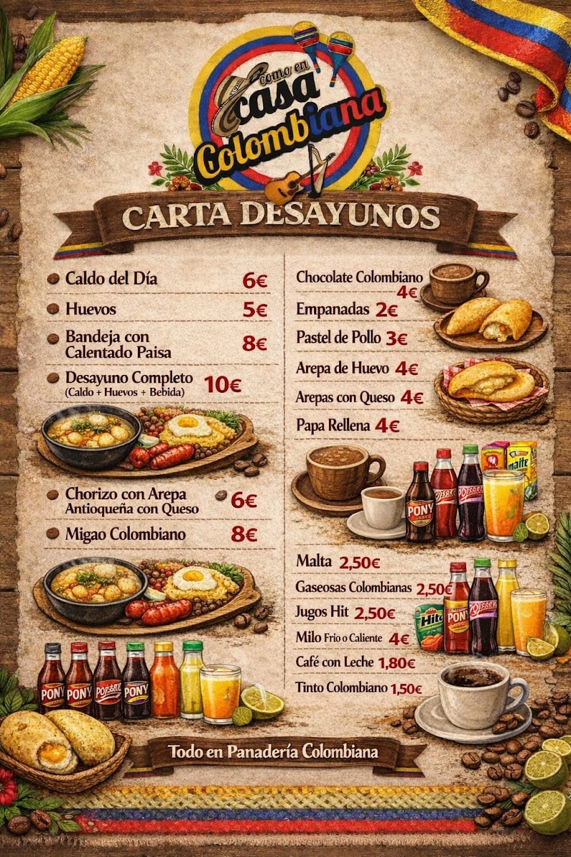 Como en casa Colombiana Photo Menu 4