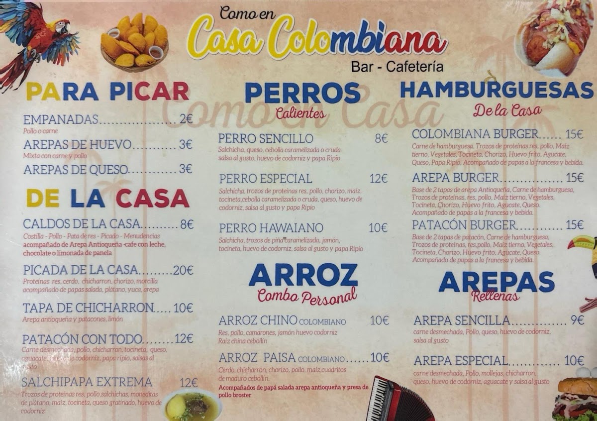 Como en casa Colombiana Photo Menu 5