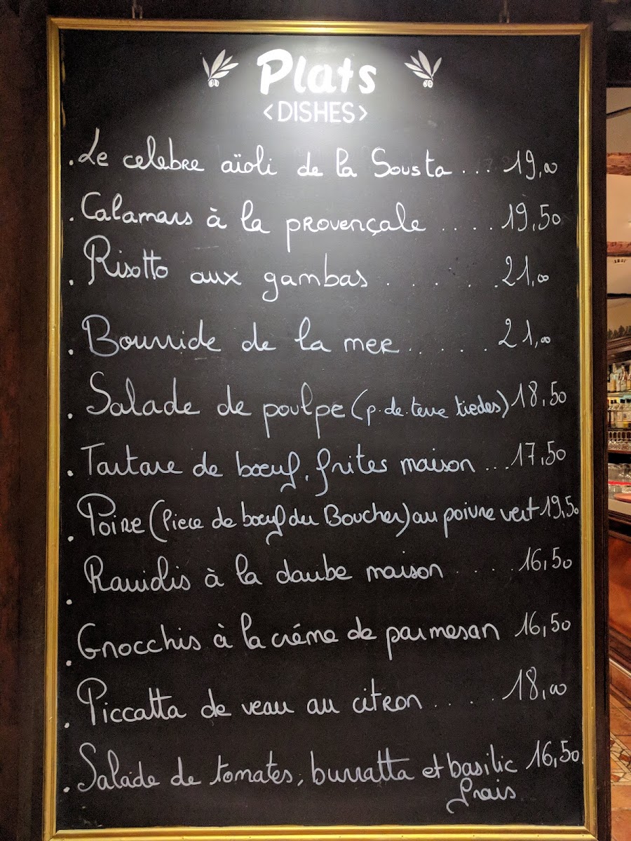 La Sousta - Restaurant Cannes Photo Menu 4