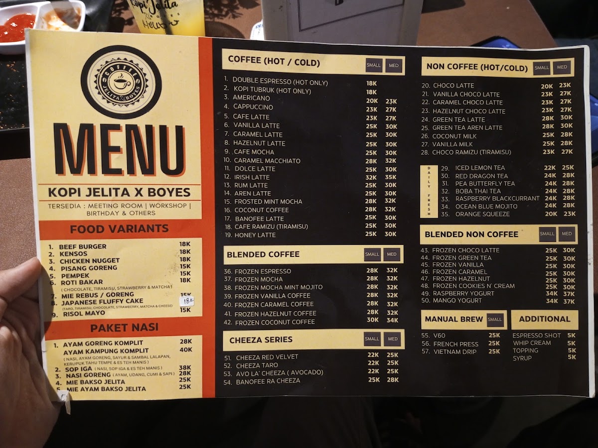 Kopi Jelita Cafe Photo Menu 2