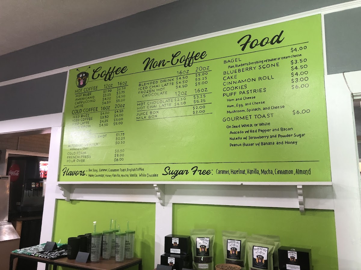 Hometown Bowls proudly serving Barking Bee Coffee Photo Menu 2
