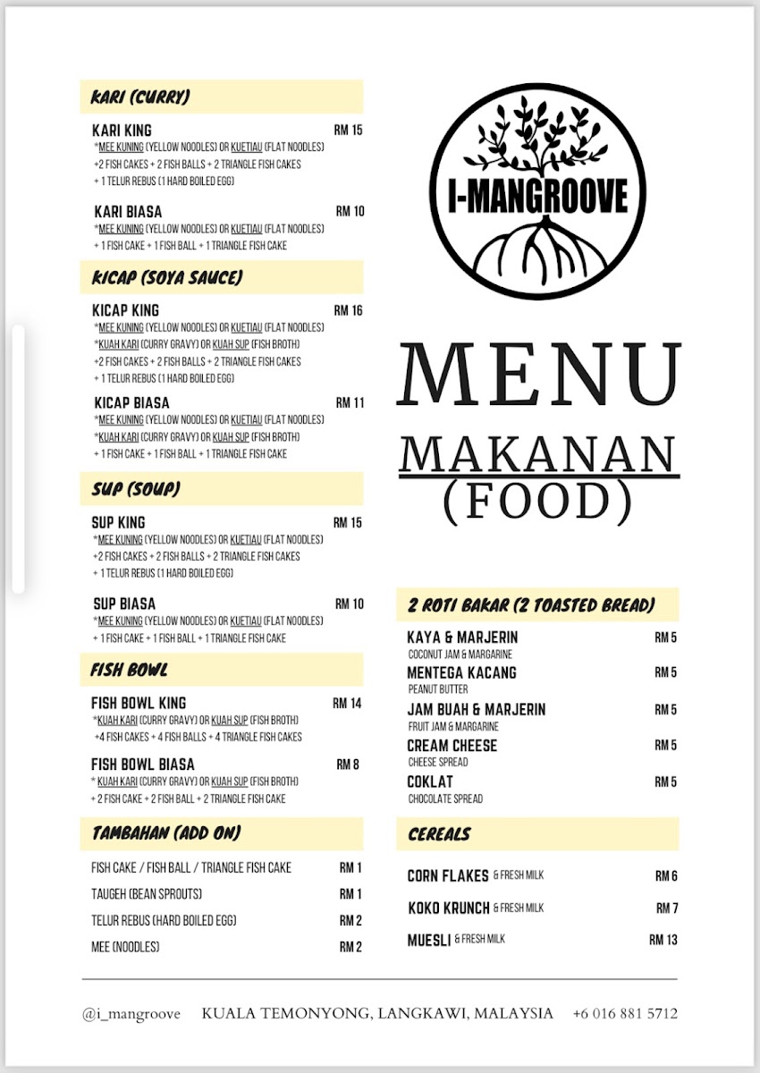 I Mangroove Langkawi Photo Menu 4