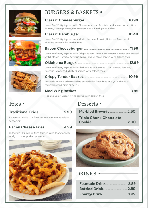 Mad Cafe Photo Menu 3