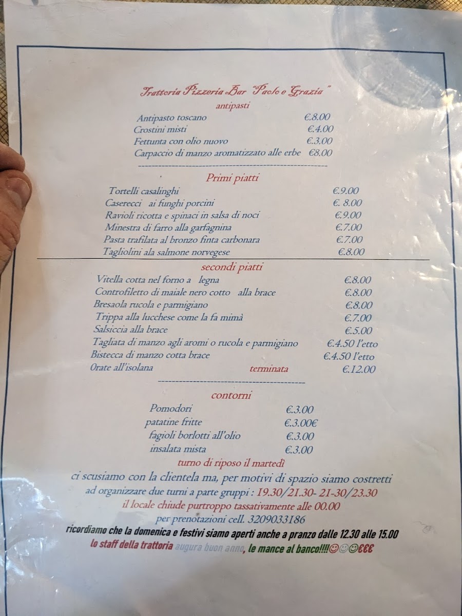 Trattoria Pizzeria Paolo e Grazia Photo Menu 2