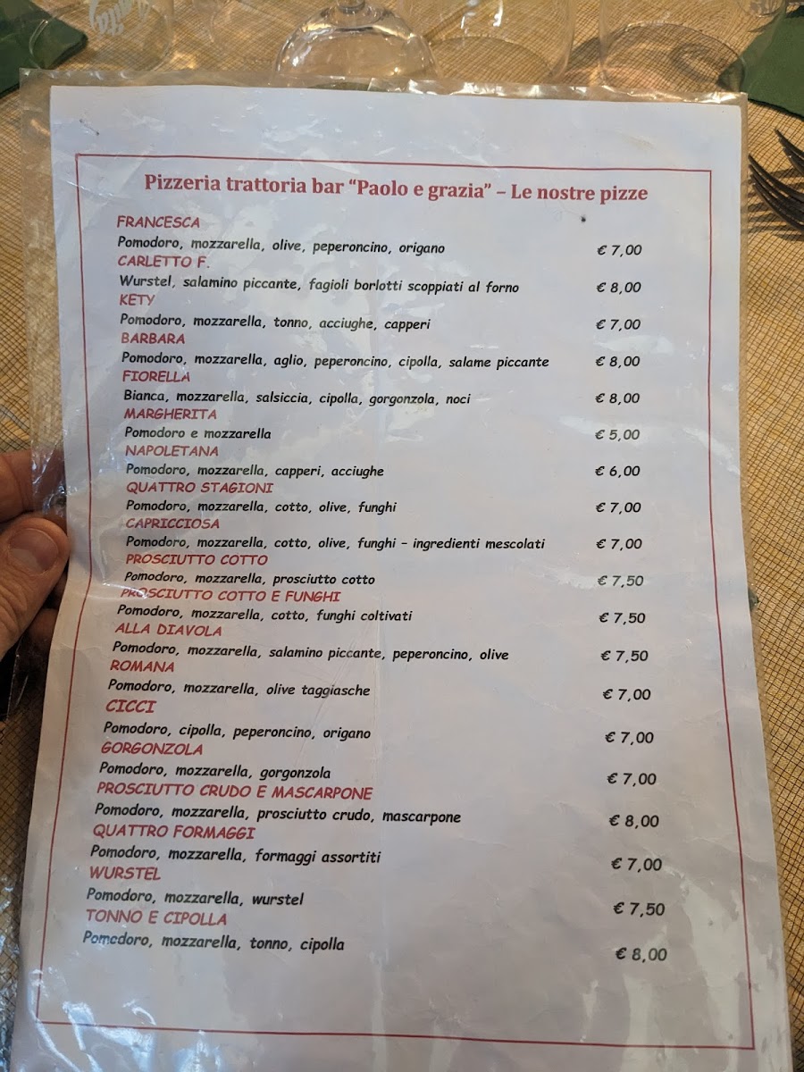 Trattoria Pizzeria Paolo e Grazia Photo Menu 4