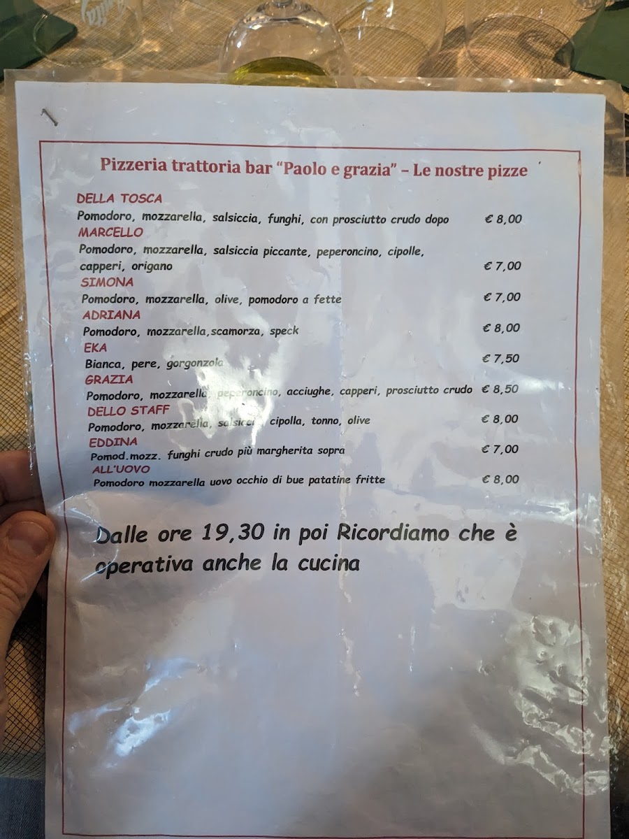 Trattoria Pizzeria Paolo e Grazia Photo Menu 7