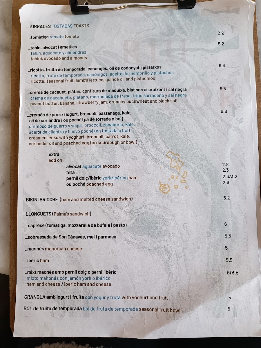 Cafè Riutort Photo Menu 1