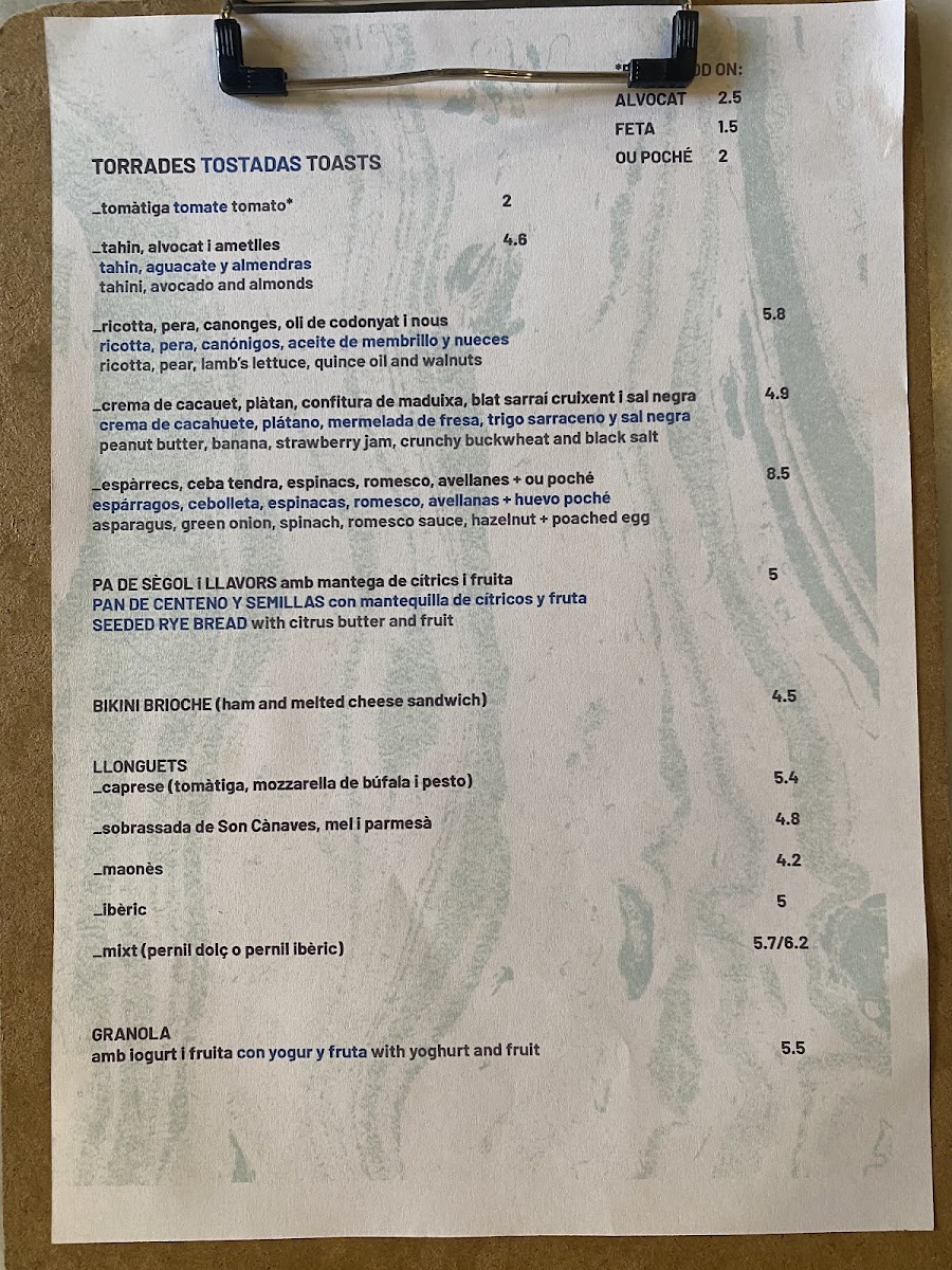 Cafè Riutort Photo Menu 3