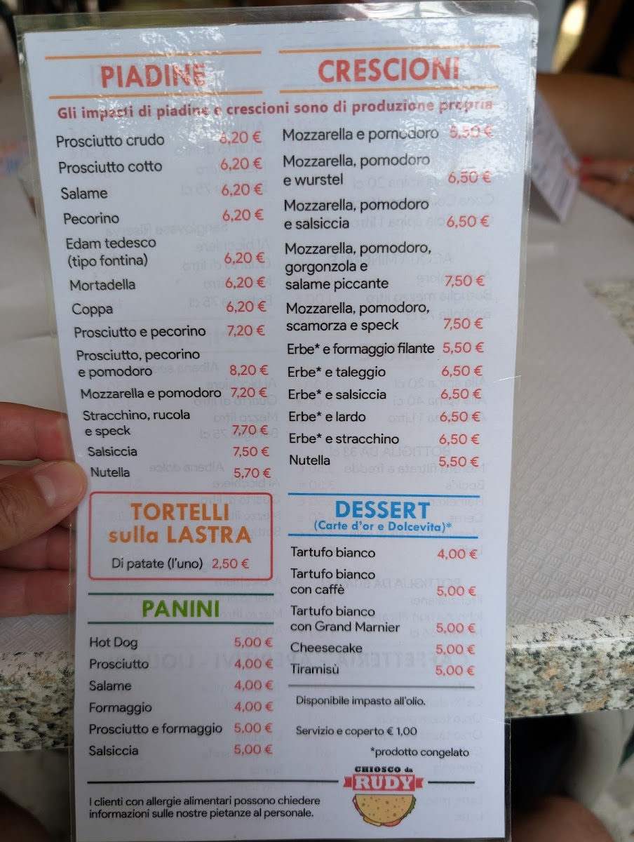 Chiosco Da Rudi - Piadina e Crescioni Photo Menu 3