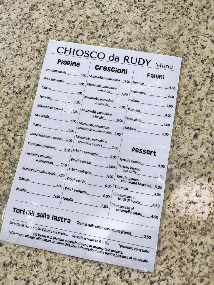 Chiosco Da Rudi - Piadina e Crescioni Photo Menu 4