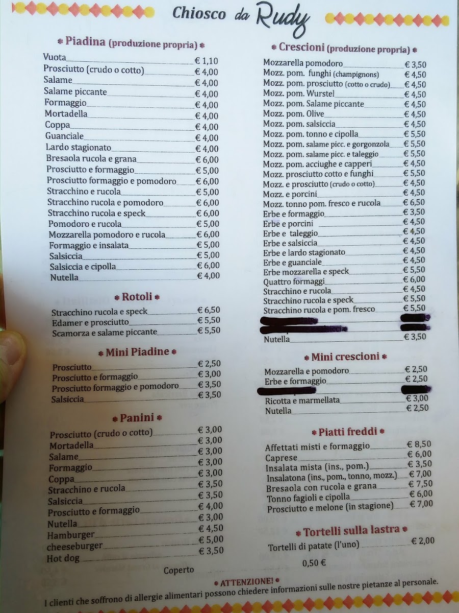 Chiosco Da Rudi - Piadina e Crescioni Photo Menu 7