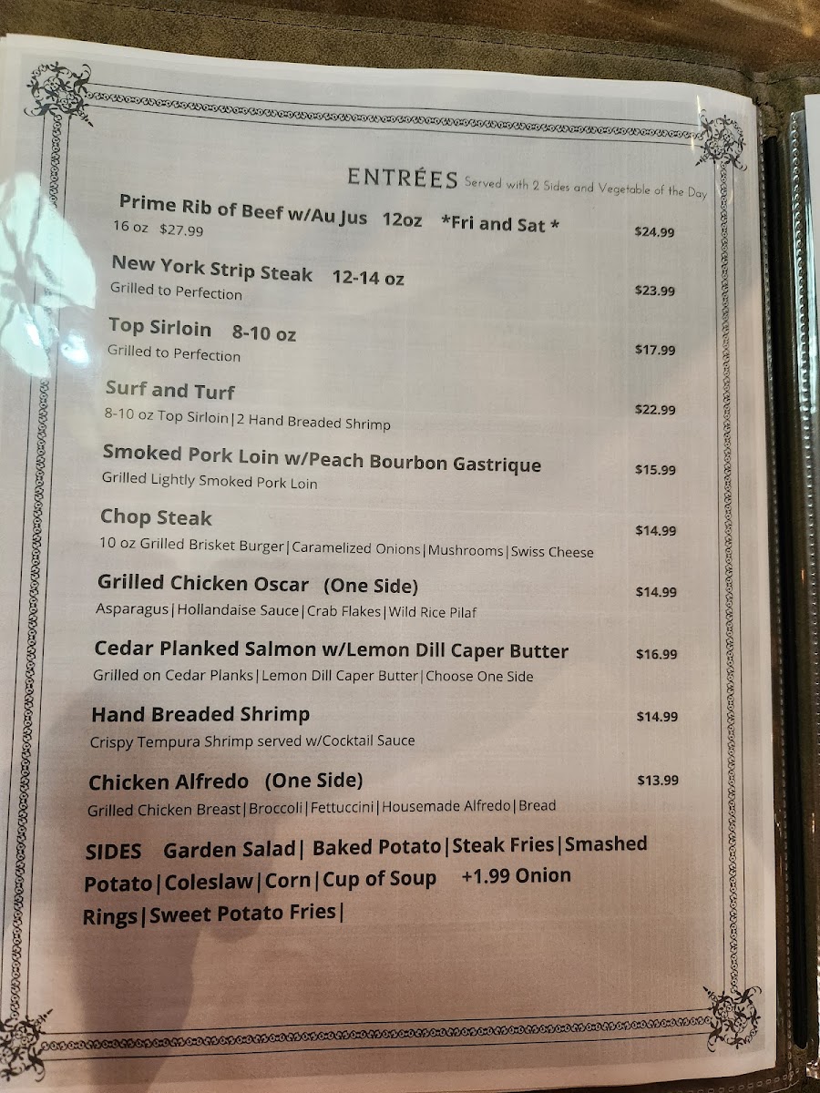 The 1891 Steak house and Bistro Photo Menu 3