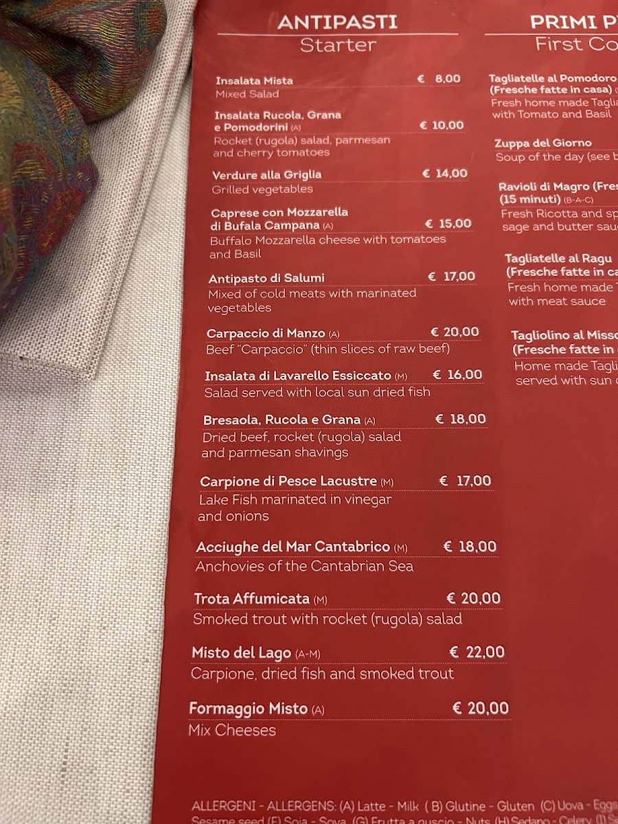 Trattoria San Giacomo Photo Menu 2
