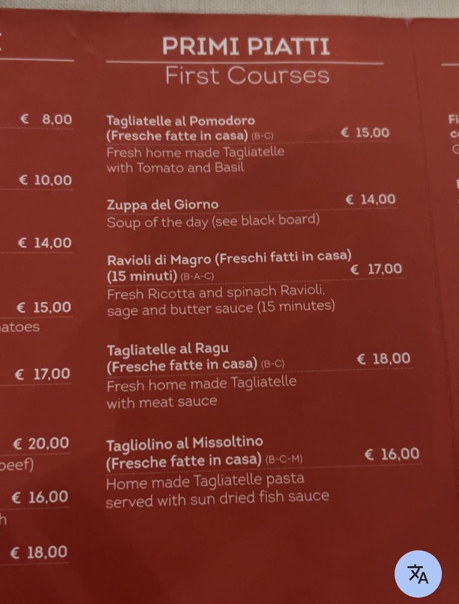 Trattoria San Giacomo Photo Menu 8