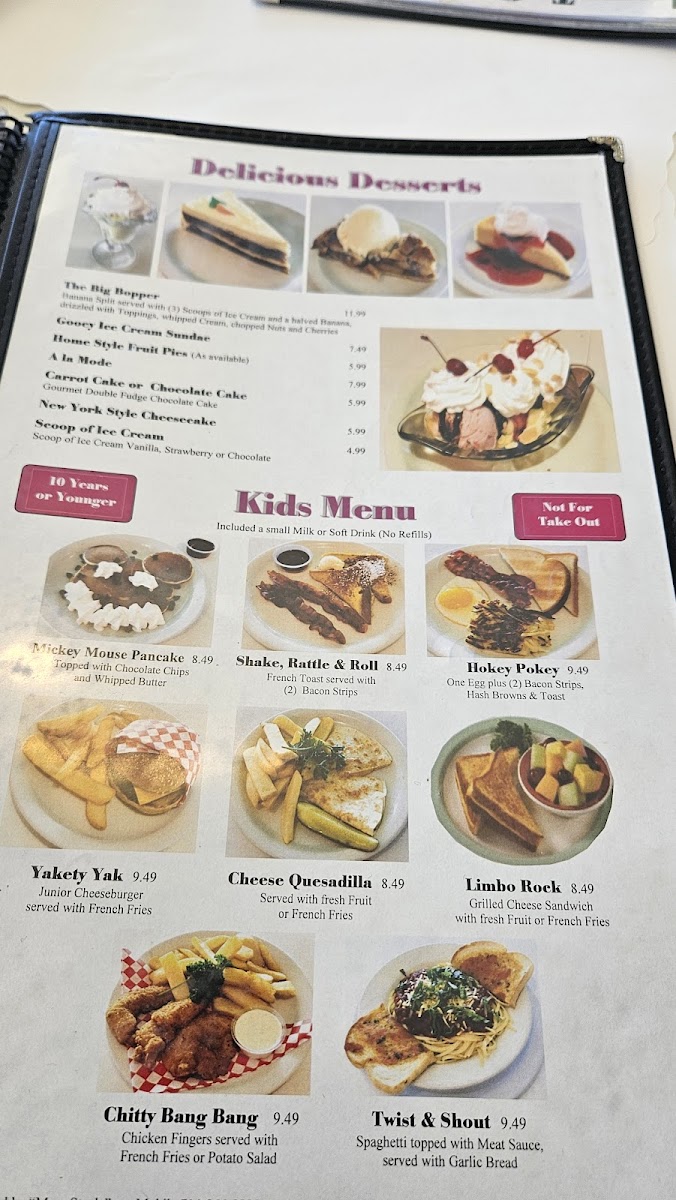 Ozzie's Diner Photo Menu 2