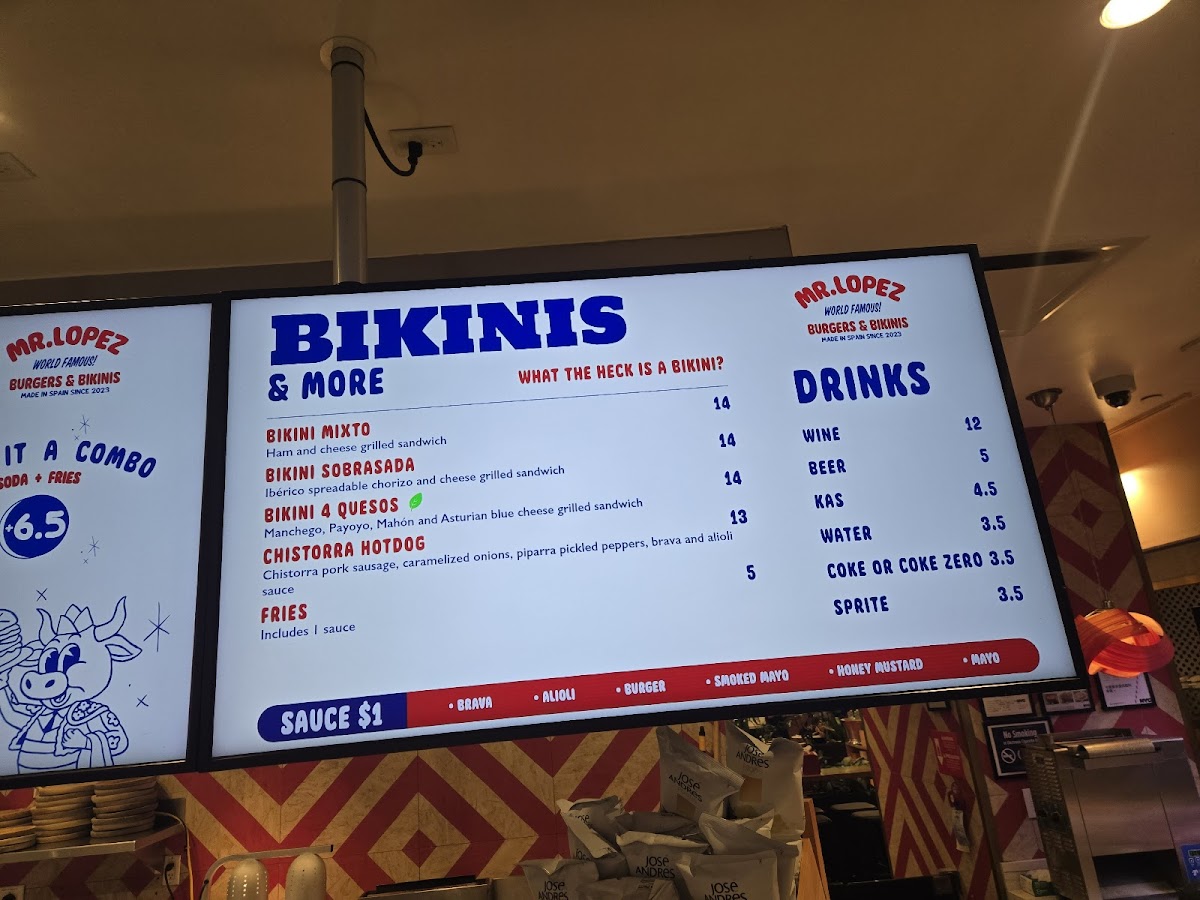 Mr. Lopez Burgers & Bikinis Photo Menu 3