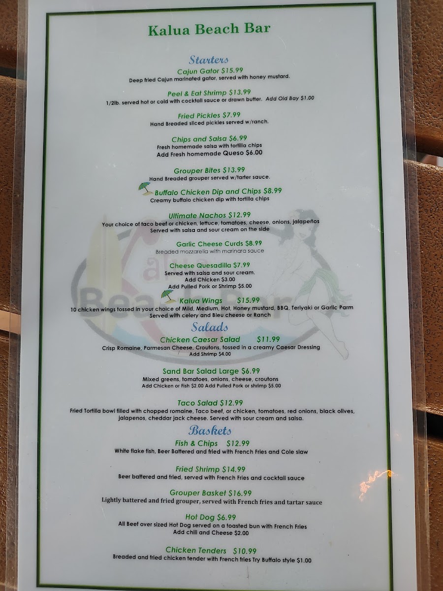 Kalua Beach Bar Photo Menu 5