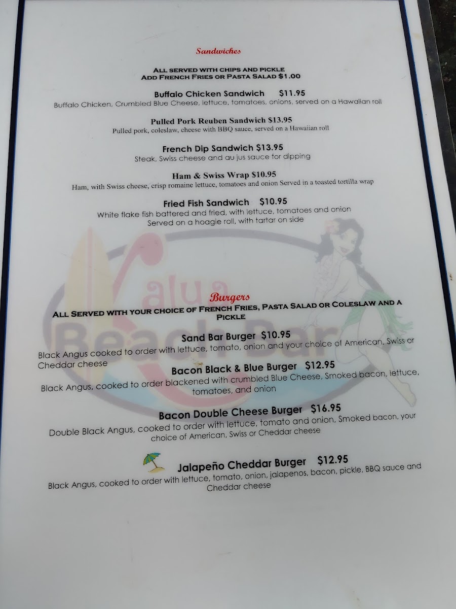 Kalua Beach Bar Photo Menu 6