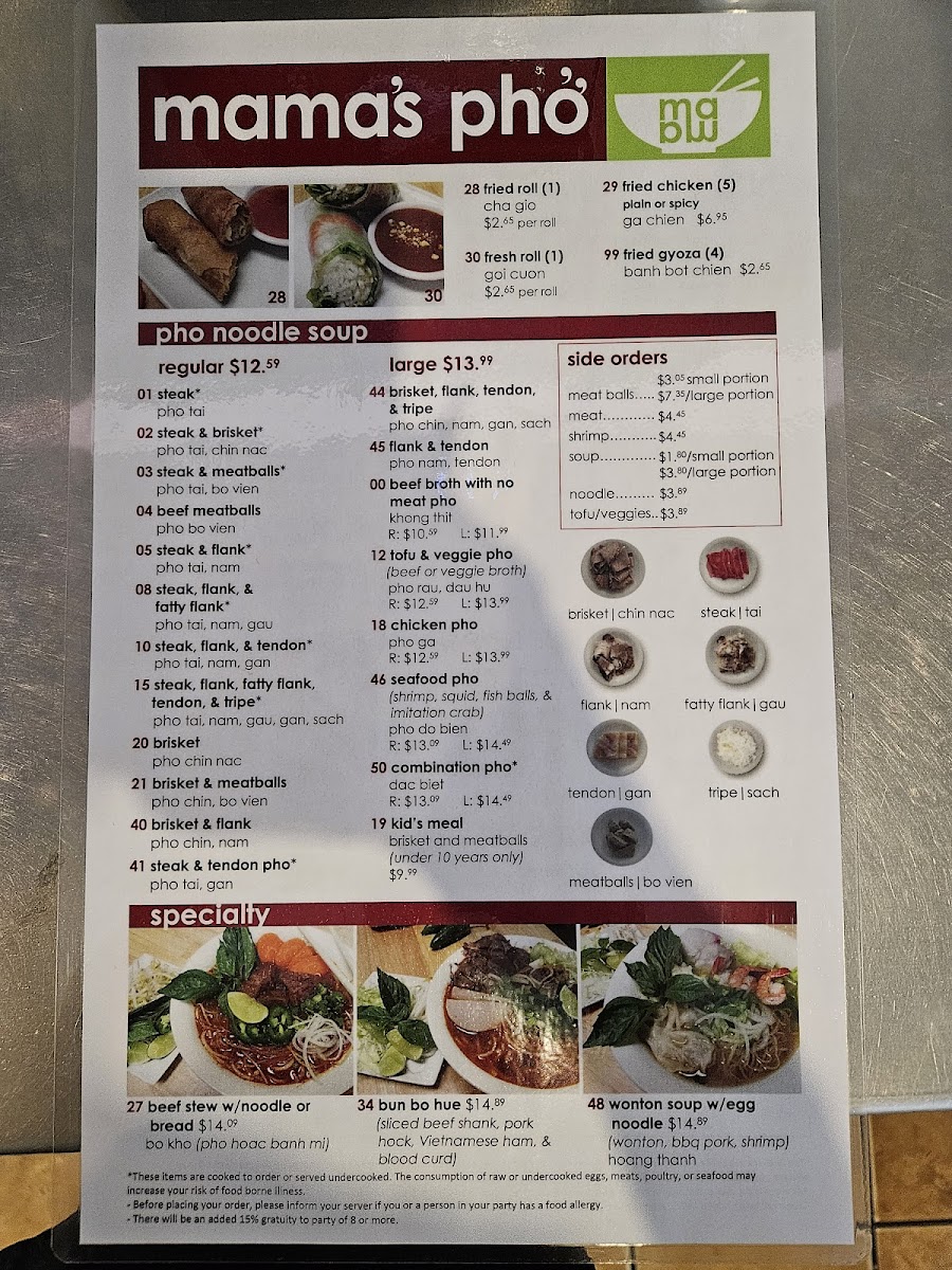 MaMa’s Pho Photo Menu 4