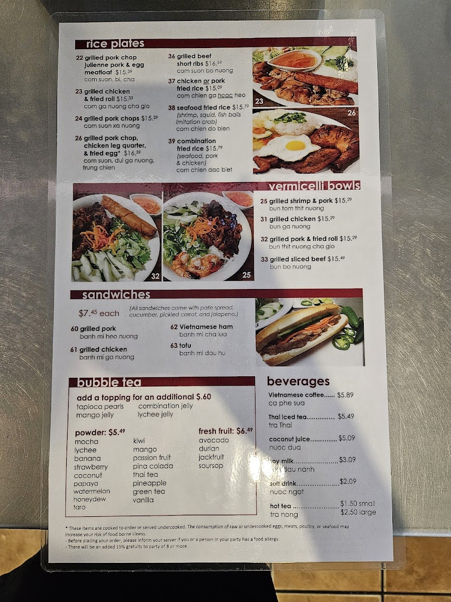 MaMa’s Pho Photo Menu 6
