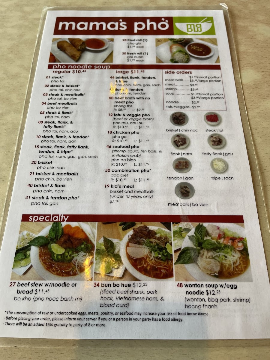 MaMa’s Pho Photo Menu 9