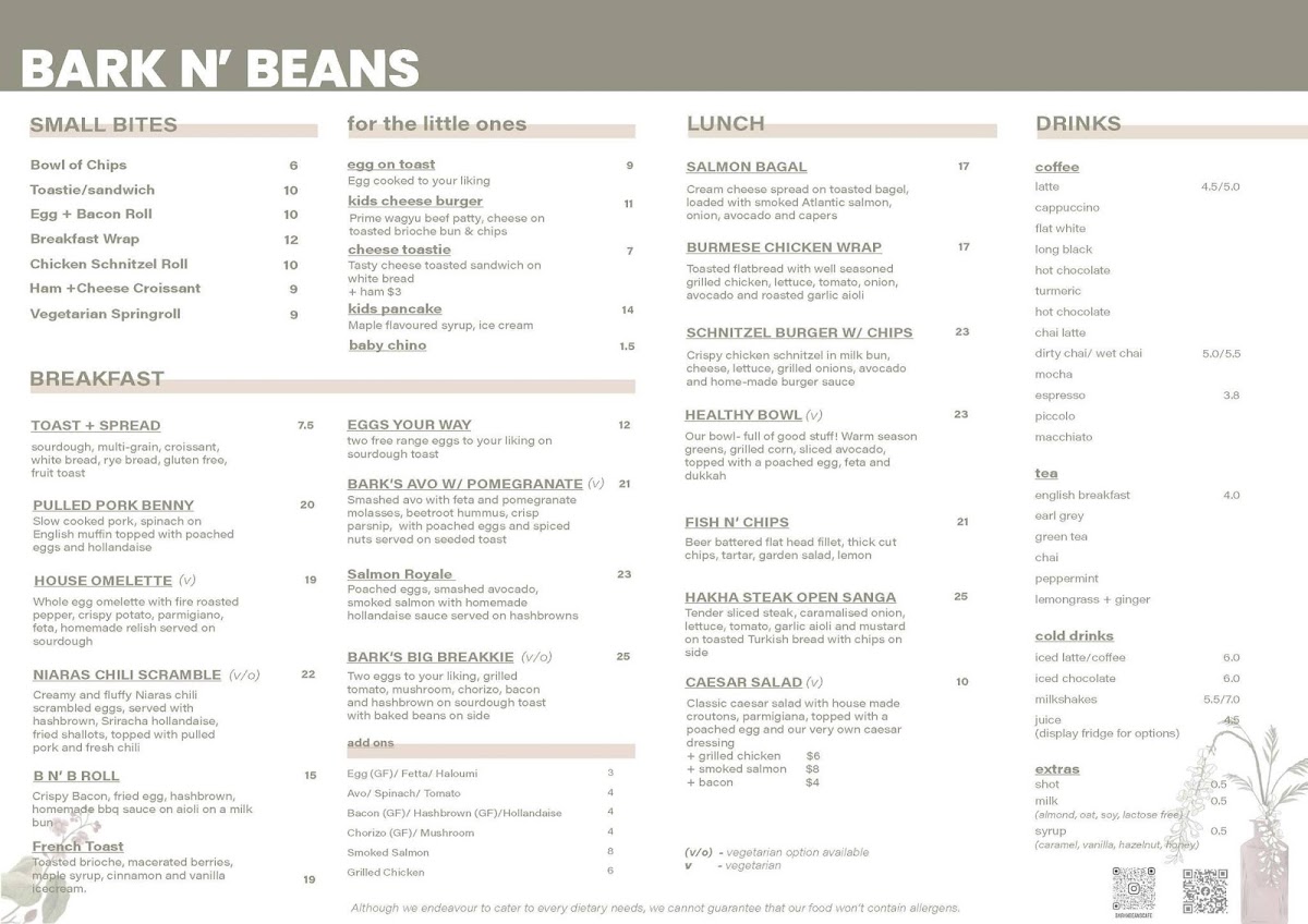 Bark n’ Beans Photo Menu 3