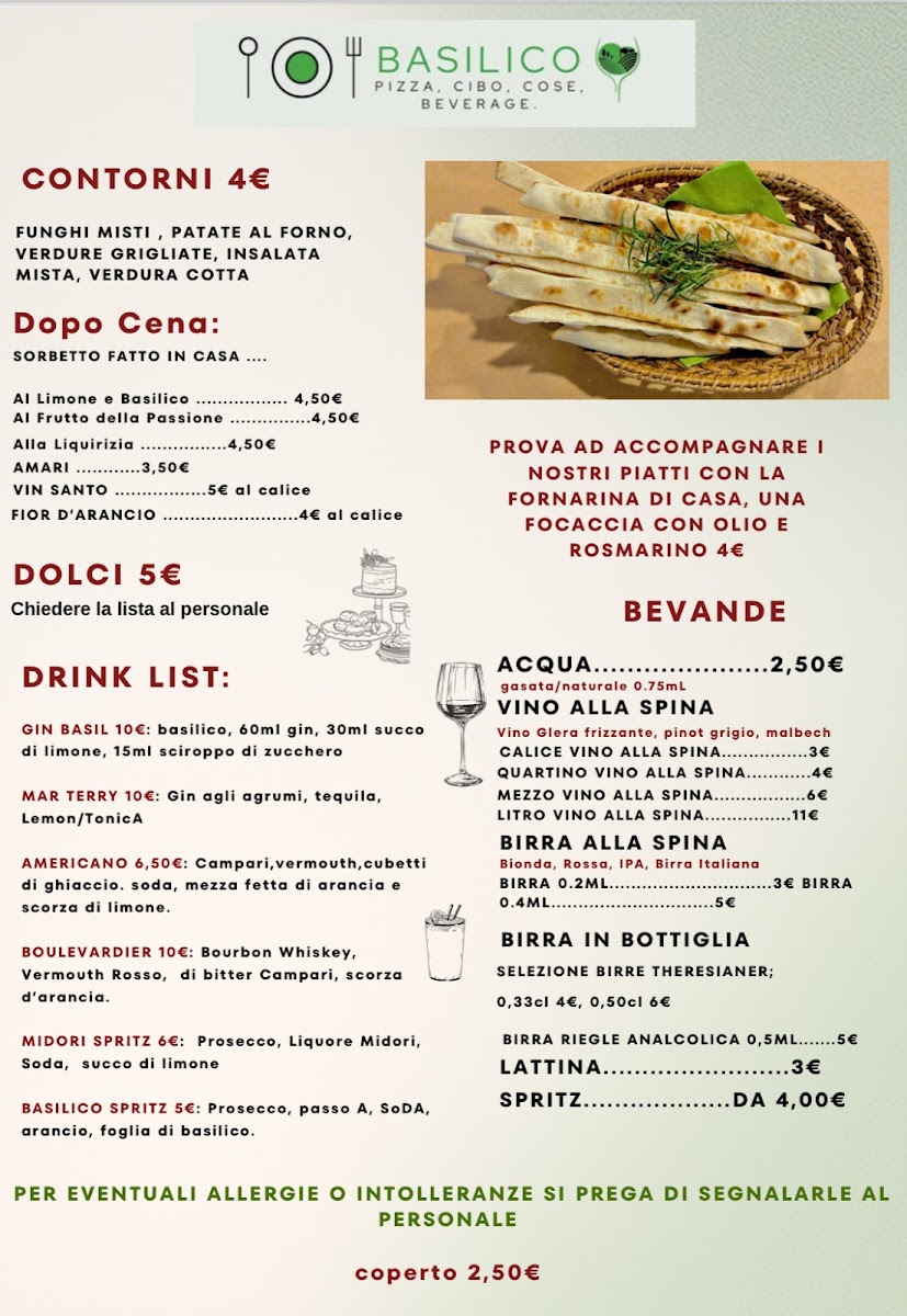 Basilico, pizza, cibo, cose, beverage Photo Menu 2