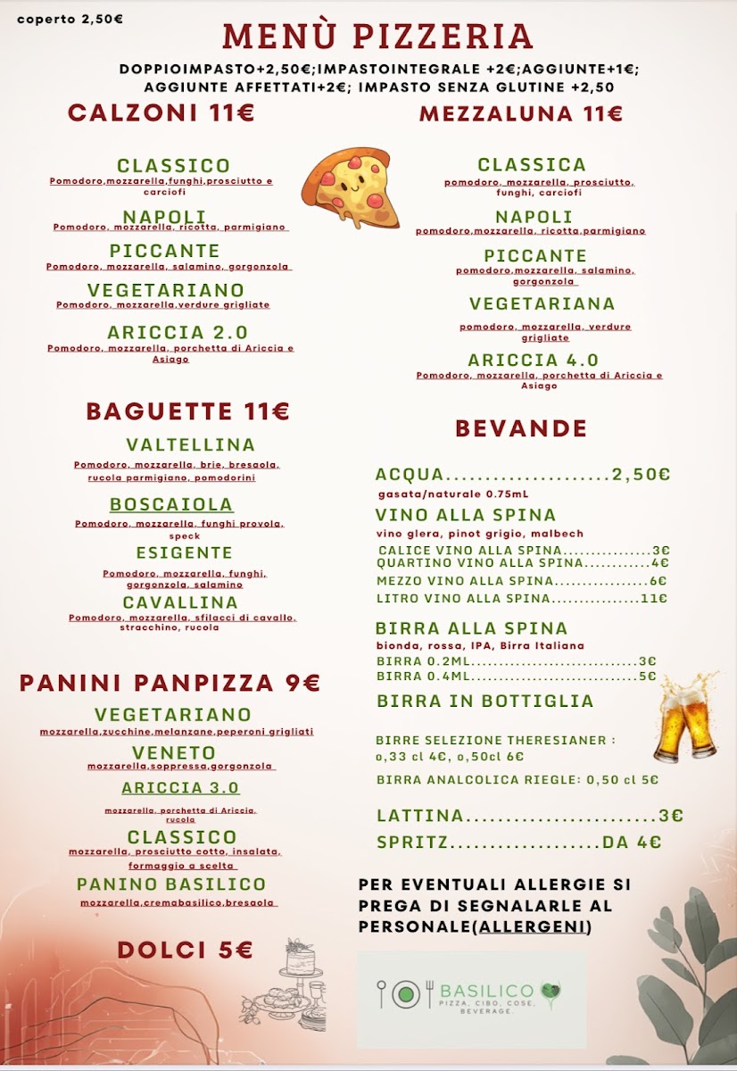 Basilico, pizza, cibo, cose, beverage Photo Menu 3