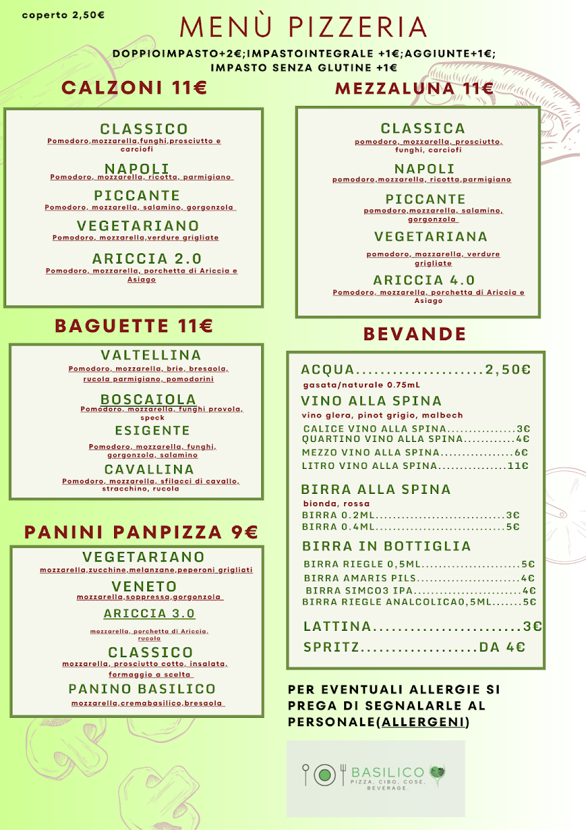Basilico, pizza, cibo, cose, beverage Photo Menu 5