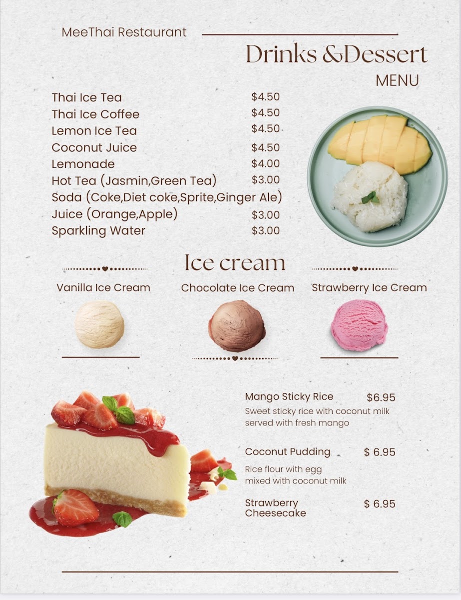 MeeThai Restaurant Photo Menu 1