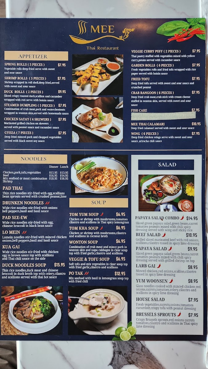 MeeThai Restaurant Photo Menu 7