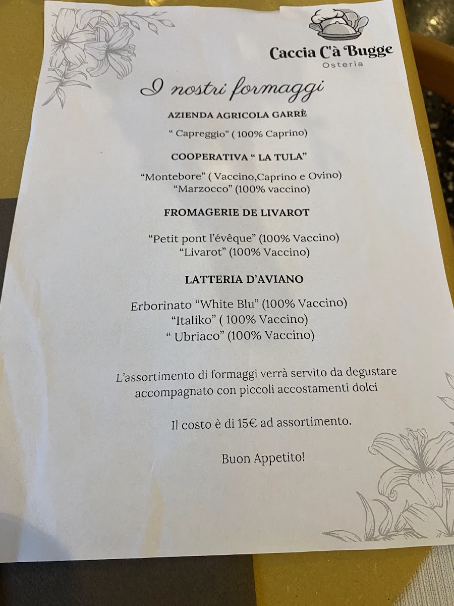 Caccia ca bugge Photo Menu 3