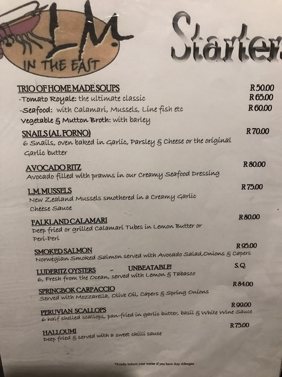 LM in the East. Photo Menu 2